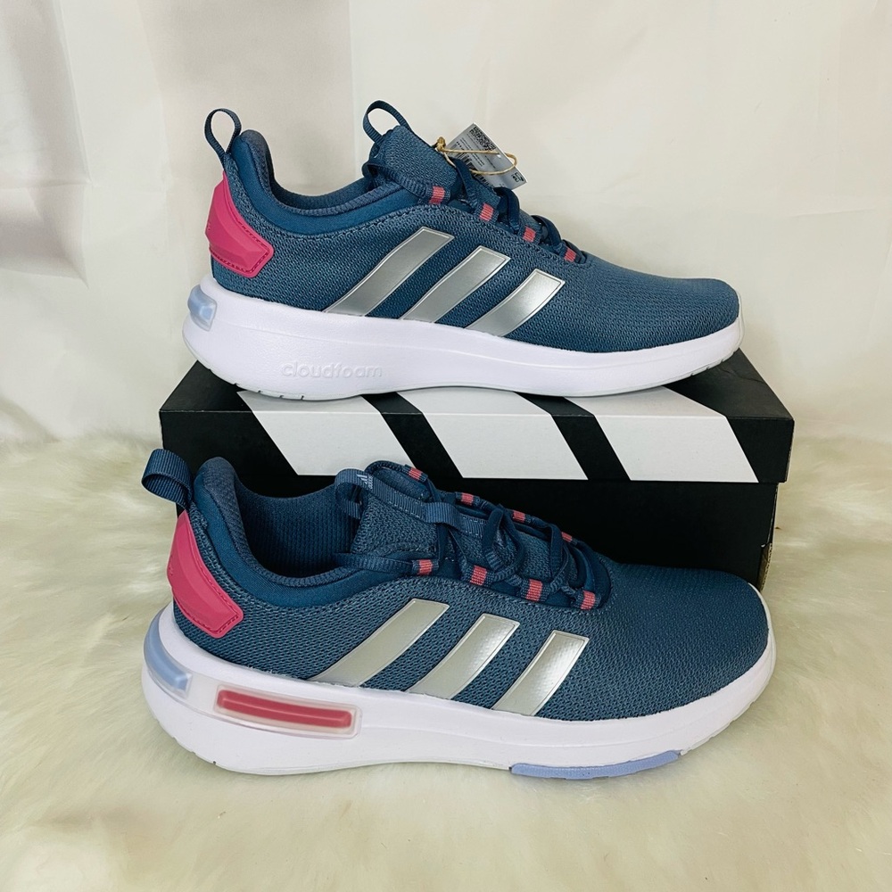 Adidas Blue and Pink Lite Sports wear Racer TR23 Sneakers New Women’s size 8.5 - Picture 3 of 8
